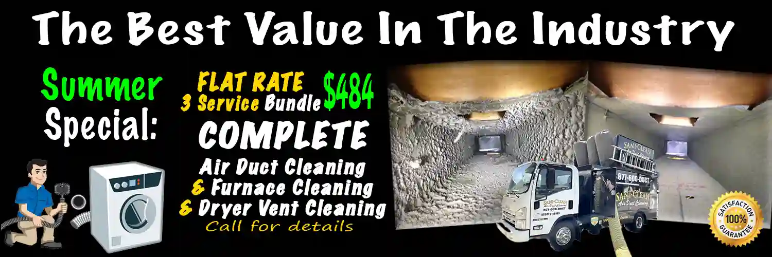 $484 3 service bundle offer for furnace, air duct, and dryer vent cleaning